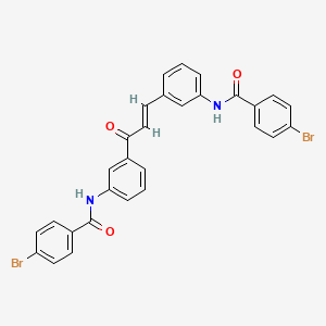 molecular formula C29H20Br2N2O3 B3861307 N,N'-[(3-oxo-1-propene-1,3-diyl)di-3,1-phenylene]bis(4-bromobenzamide) 