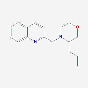 molecular formula C17H22N2O B3861334 2-[(3-propylmorpholin-4-yl)methyl]quinoline 