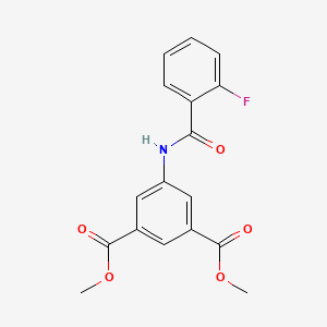 molecular formula C17H14FNO5 B3861368 dimethyl 5-[(2-fluorobenzoyl)amino]isophthalate 