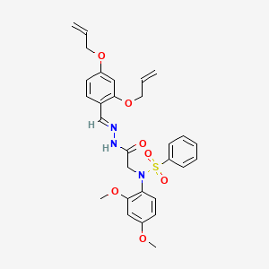 molecular formula C29H31N3O7S B3861400 N-(2-{2-[2,4-bis(allyloxy)benzylidene]hydrazino}-2-oxoethyl)-N-(2,4-dimethoxyphenyl)benzenesulfonamide 