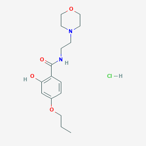 molecular formula C16H25ClN2O4 B3861412 2-hydroxy-N-[2-(4-morpholinyl)ethyl]-4-propoxybenzamide hydrochloride 