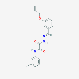 molecular formula C20H21N3O3 B3861418 2-{2-[3-(allyloxy)benzylidene]hydrazino}-N-(3,4-dimethylphenyl)-2-oxoacetamide 