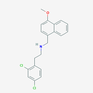 molecular formula C20H19Cl2NO B3861426 2-(2,4-dichlorophenyl)-N-[(4-methoxy-1-naphthyl)methyl]ethanamine 