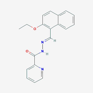 molecular formula C19H17N3O2 B3861438 N'-[(2-ethoxy-1-naphthyl)methylene]-2-pyridinecarbohydrazide 