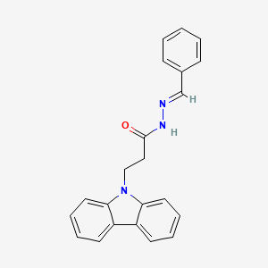 molecular formula C22H19N3O B3861447 N'-benzylidene-3-(9H-carbazol-9-yl)propanohydrazide 