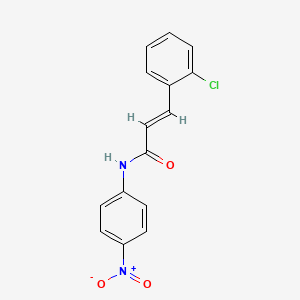 molecular formula C15H11ClN2O3 B3861476 3-(2-chlorophenyl)-N-(4-nitrophenyl)acrylamide 