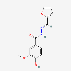 molecular formula C13H12N2O4 B3861492 N'-(2-furylmethylene)-4-hydroxy-3-methoxybenzohydrazide 