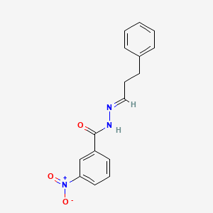molecular formula C16H15N3O3 B3861500 3-nitro-N'-(3-phenylpropylidene)benzohydrazide 