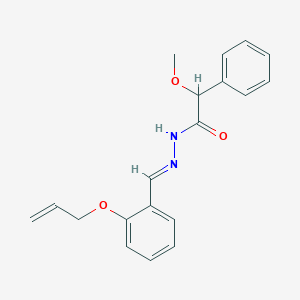 molecular formula C19H20N2O3 B3861506 N'-[2-(allyloxy)benzylidene]-2-methoxy-2-phenylacetohydrazide 