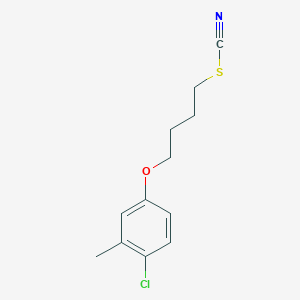molecular formula C12H14ClNOS B3861527 4-(4-chloro-3-methylphenoxy)butyl thiocyanate 