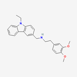 molecular formula C25H28N2O2 B3861536 2-(3,4-dimethoxyphenyl)-N-[(9-ethyl-9H-carbazol-3-yl)methyl]ethanamine 