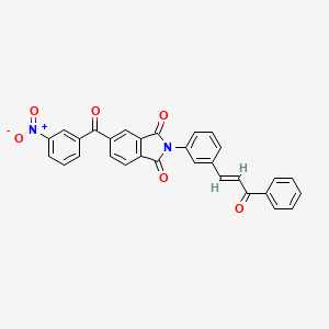 molecular formula C30H18N2O6 B3861557 5-(3-nitrobenzoyl)-2-[3-(3-oxo-3-phenyl-1-propen-1-yl)phenyl]-1H-isoindole-1,3(2H)-dione 