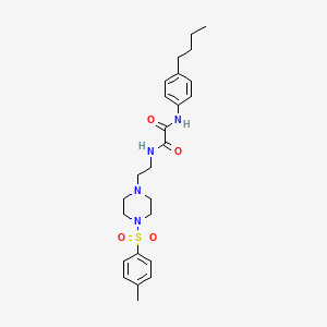 molecular formula C25H34N4O4S B3861561 N-(4-butylphenyl)-N'-(2-{4-[(4-methylphenyl)sulfonyl]-1-piperazinyl}ethyl)ethanediamide 