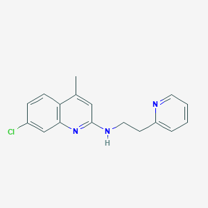 molecular formula C17H16ClN3 B3861570 7-chloro-4-methyl-N-[2-(2-pyridinyl)ethyl]-2-quinolinamine 