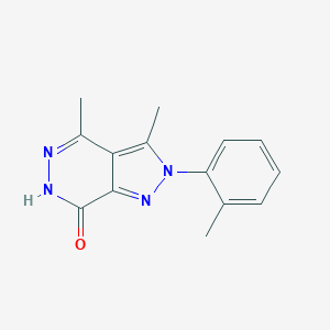 molecular formula C14H14N4O B386158 3,4-dimethyl-2-(2-methylphenyl)-2,6-dihydro-7H-pyrazolo[3,4-d]pyridazin-7-one 