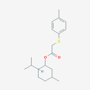 molecular formula C19H28O2S B3861600 2-isopropyl-5-methylcyclohexyl [(4-methylphenyl)thio]acetate 