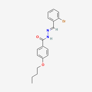 molecular formula C18H19BrN2O2 B3861602 N'-(2-bromobenzylidene)-4-butoxybenzohydrazide 