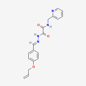 molecular formula C18H18N4O3 B3861605 2-{2-[4-(allyloxy)benzylidene]hydrazino}-2-oxo-N-(2-pyridinylmethyl)acetamide 
