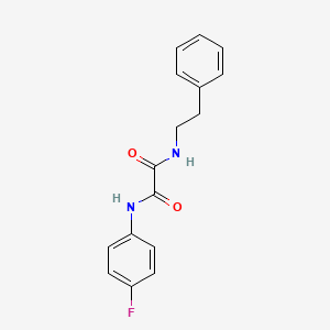 molecular formula C16H15FN2O2 B3861612 N-(4-fluorophenyl)-N'-(2-phenylethyl)ethanediamide 