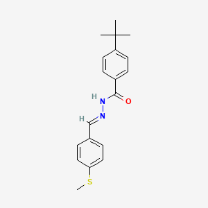 molecular formula C19H22N2OS B3861614 4-tert-butyl-N'-[4-(methylthio)benzylidene]benzohydrazide 