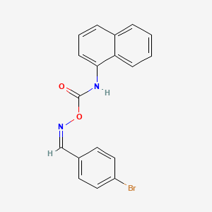 molecular formula C18H13BrN2O2 B3861655 4-bromobenzaldehyde O-[(1-naphthylamino)carbonyl]oxime 
