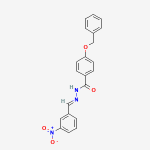 molecular formula C21H17N3O4 B3861660 4-(benzyloxy)-N'-(3-nitrobenzylidene)benzohydrazide 