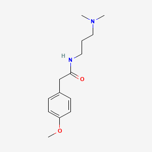 molecular formula C14H22N2O2 B3861671 N-[3-(dimethylamino)propyl]-2-(4-methoxyphenyl)acetamide 