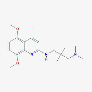 molecular formula C19H29N3O2 B3861679 (5,8-dimethoxy-4-methyl-2-quinolinyl)[3-(dimethylamino)-2,2-dimethylpropyl]amine 