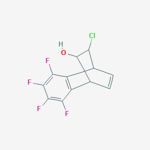 molecular formula C12H7ClF4O B386169 10-Chloro-3,4,5,6-tetrafluorotricyclo[6.2.2.02,7]dodeca-2(7),3,5,11-tetraen-9-ol 