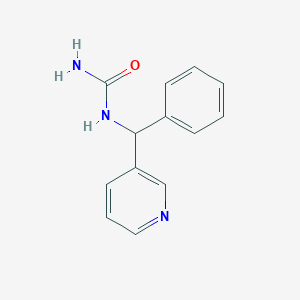 molecular formula C13H13N3O B3861690 N-[phenyl(3-pyridinyl)methyl]urea 