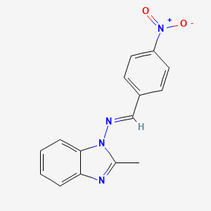 molecular formula C15H12N4O2 B3861710 2-methyl-N-(4-nitrobenzylidene)-1H-benzimidazol-1-amine 