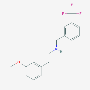 molecular formula C17H18F3NO B3861731 2-(3-methoxyphenyl)-N-[3-(trifluoromethyl)benzyl]ethanamine 