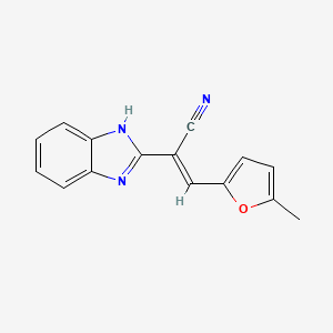 molecular formula C15H11N3O B3861732 2-(1H-benzimidazol-2-yl)-3-(5-methyl-2-furyl)acrylonitrile 