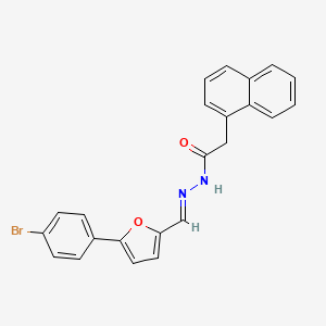 molecular formula C23H17BrN2O2 B3861734 N'-{[5-(4-bromophenyl)-2-furyl]methylene}-2-(1-naphthyl)acetohydrazide 