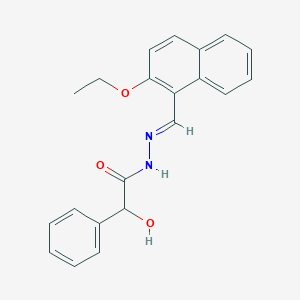 molecular formula C21H20N2O3 B3861748 N'-[(2-ethoxy-1-naphthyl)methylene]-2-hydroxy-2-phenylacetohydrazide 