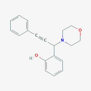 molecular formula C19H19NO2 B386175 2-(1-Morpholin-4-yl-3-phenylprop-2-ynyl)phenol CAS No. 165402-18-6