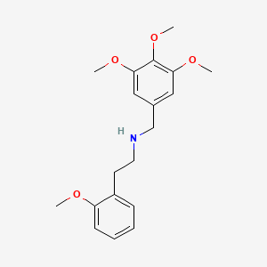 molecular formula C19H25NO4 B3861788 2-(2-methoxyphenyl)-N-(3,4,5-trimethoxybenzyl)ethanamine 