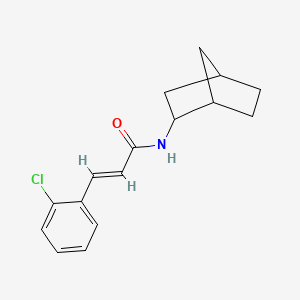 molecular formula C16H18ClNO B3861789 N-bicyclo[2.2.1]hept-2-yl-3-(2-chlorophenyl)acrylamide 