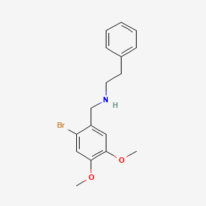 molecular formula C17H20BrNO2 B3861791 (2-bromo-4,5-dimethoxybenzyl)(2-phenylethyl)amine 