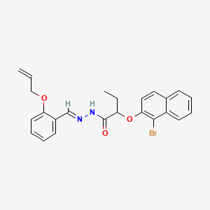 molecular formula C24H23BrN2O3 B3861801 N'-[2-(allyloxy)benzylidene]-2-[(1-bromo-2-naphthyl)oxy]butanohydrazide 
