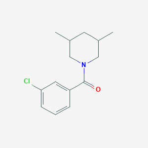 molecular formula C14H18ClNO B3861804 1-(3-chlorobenzoyl)-3,5-dimethylpiperidine CAS No. 346696-96-6