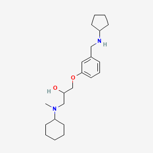 molecular formula C22H36N2O2 B3861807 1-[cyclohexyl(methyl)amino]-3-{3-[(cyclopentylamino)methyl]phenoxy}-2-propanol 