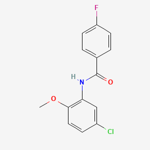 molecular formula C14H11ClFNO2 B3861824 N-(5-chloro-2-methoxyphenyl)-4-fluorobenzamide CAS No. 196804-61-2
