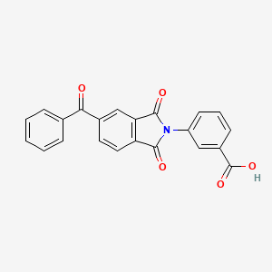 molecular formula C22H13NO5 B3861832 3-(5-benzoyl-1,3-dioxo-1,3-dihydro-2H-isoindol-2-yl)benzoic acid 