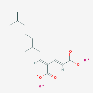 molecular formula C16H24K2O4 B3861845 dipotassium 4-(3,7-dimethyloctylidene)-3-methyl-2-pentenedioate 