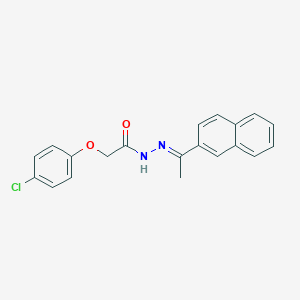 molecular formula C20H17ClN2O2 B3861849 2-(4-chlorophenoxy)-N'-[1-(2-naphthyl)ethylidene]acetohydrazide 