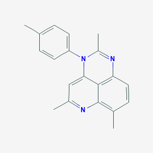 molecular formula C20H19N3 B386185 2,5,7-trimethyl-3-(4-methylphenyl)-3H-pyrido[4,3,2-de]quinazoline 