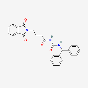 molecular formula C26H23N3O4 B3861853 4-(1,3-dioxo-1,3-dihydro-2H-isoindol-2-yl)-N-{[(diphenylmethyl)amino]carbonyl}butanamide 