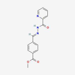 molecular formula C15H13N3O3 B3861860 methyl 4-[2-(2-pyridinylcarbonyl)carbonohydrazonoyl]benzoate 