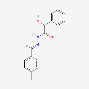 molecular formula C16H16N2O2 B3861873 2-hydroxy-N'-(4-methylbenzylidene)-2-phenylacetohydrazide 